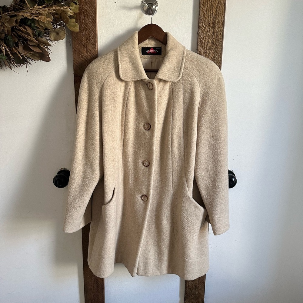 Vintage Alorna Women’s Wool with Nylon Lining Peacoat Size petite Large Made USA